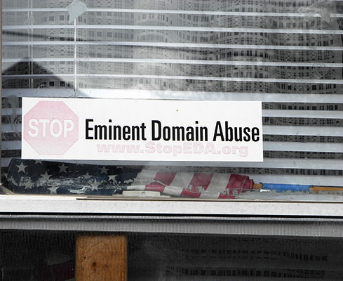 image of eminent domain sign